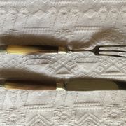 Series of dessert cutlery in stainless steel "with two lions"