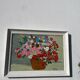 Peinture bouquet de fleurs tableau naïf