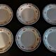 Series of six flat plates in BV ceramic South East earthenware