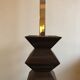 Wood and chrome design floor lamp