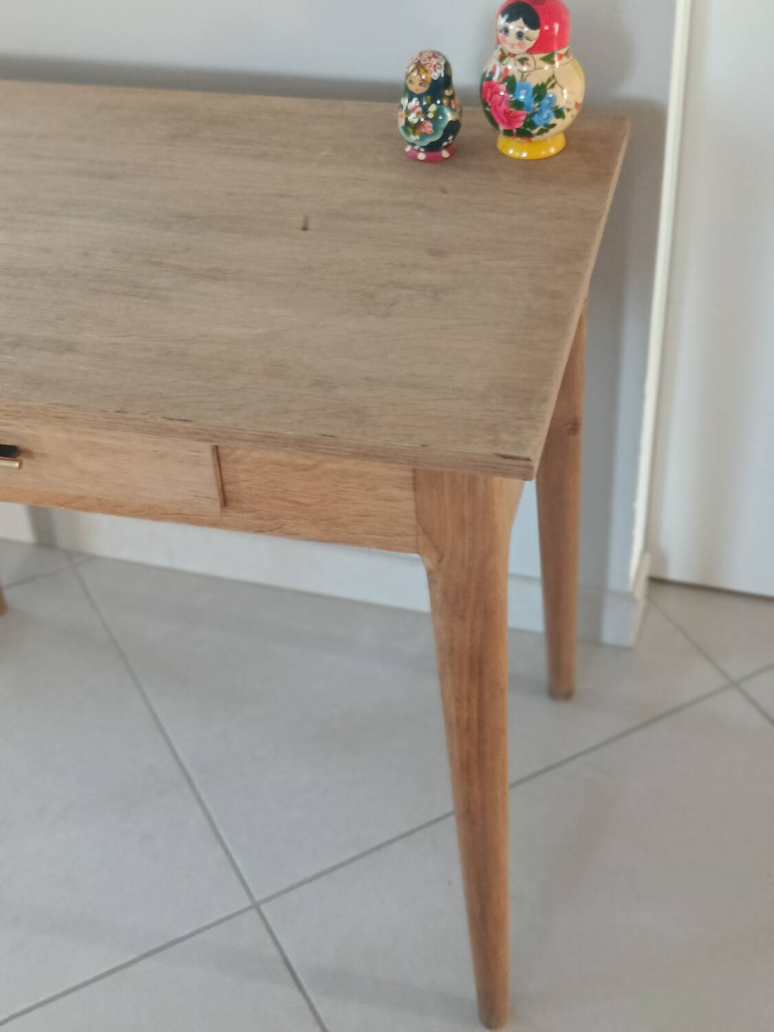 Raw wood desk, 1960s