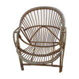 Fauteuil  rotin 1960