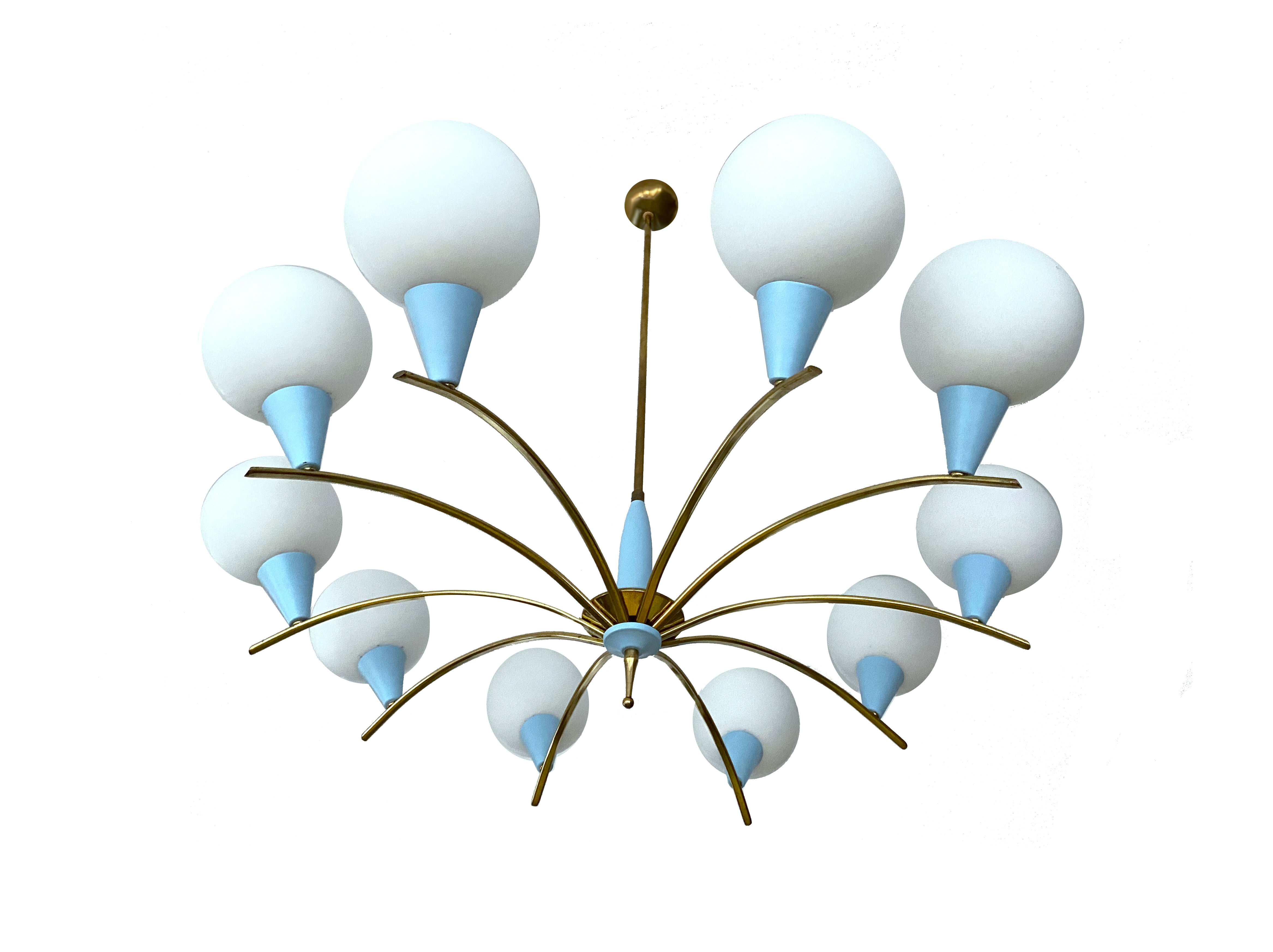 Vintage chandelier italy, 50s