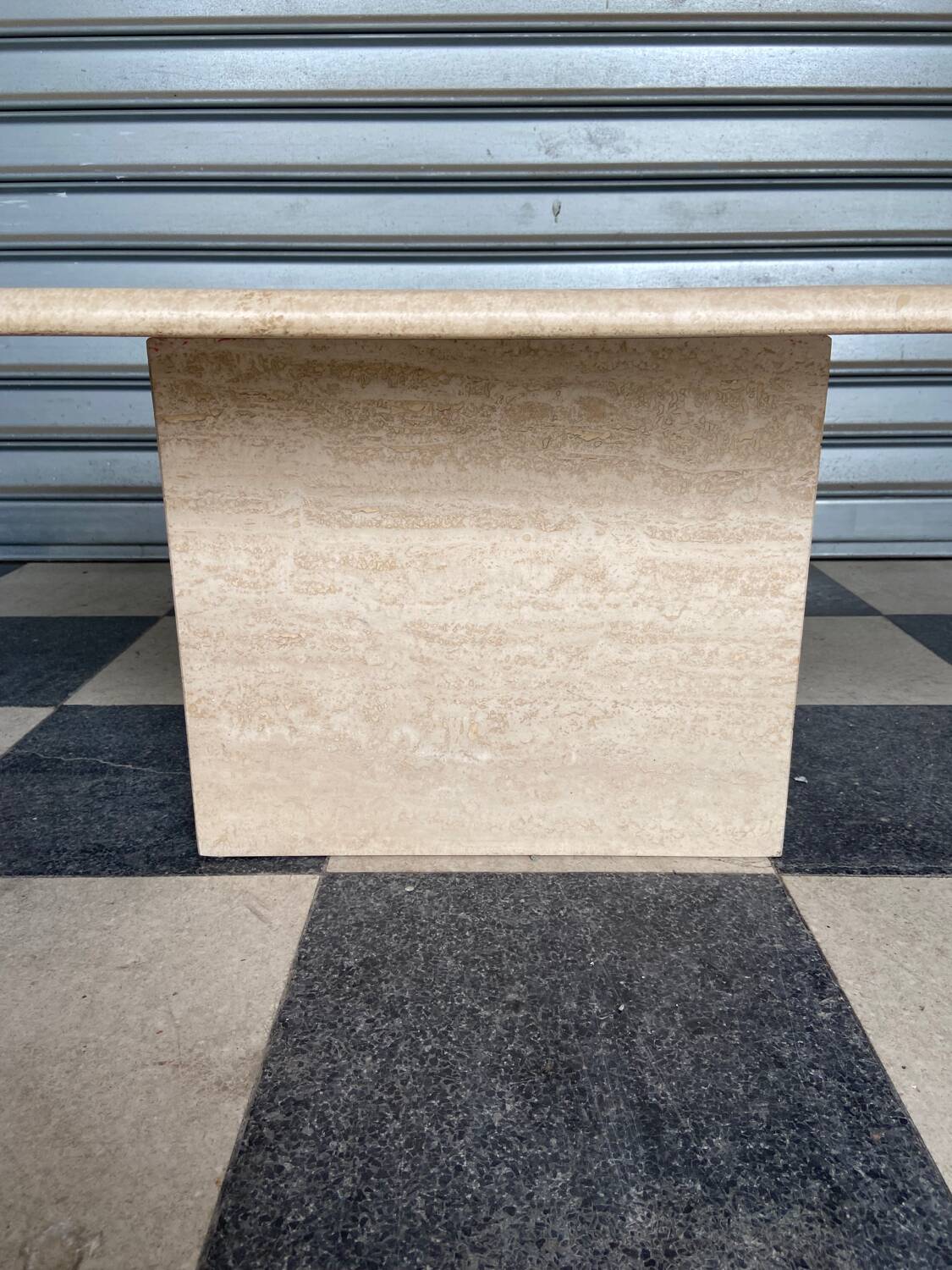 Travertine coffee table