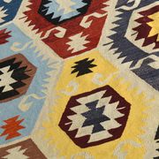 Turkish Geometric Tribal Vintage Kilim Rug, 254x348Cm