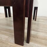 Vintage coffee table by Afra and Tobia Scarpa for Cassina with smoked glass