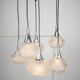 Vintage Italian Crystal and Chrome Chandelier, 70s