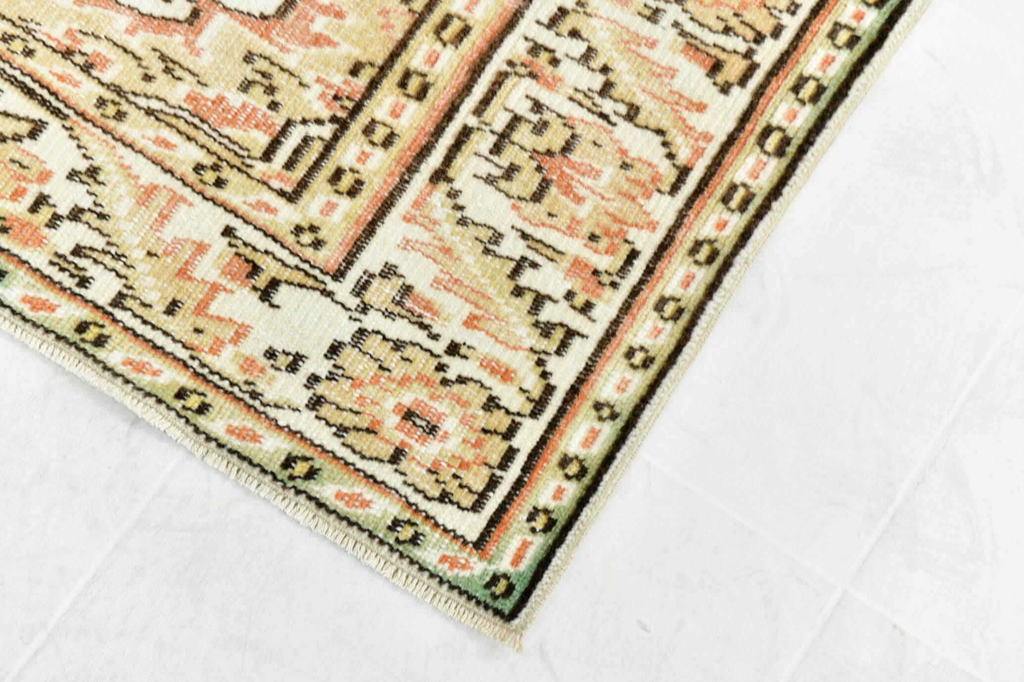 Mustard & Green Handmade Vintage Rug, 184x282Cm
