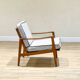 Fauteuil scandinave en hêtre, années 1960