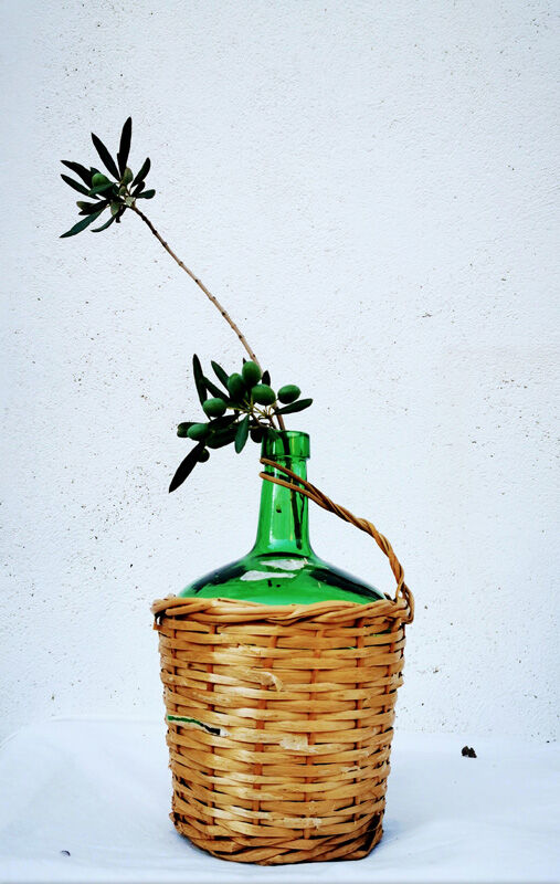 Demijohn dressed in wicker