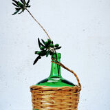 Demijohn dressed in wicker