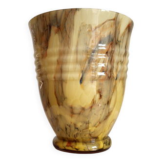 Vases en glaçure opaline Art déco, Verreries de Scailmont Henri Heemskerk Belgie