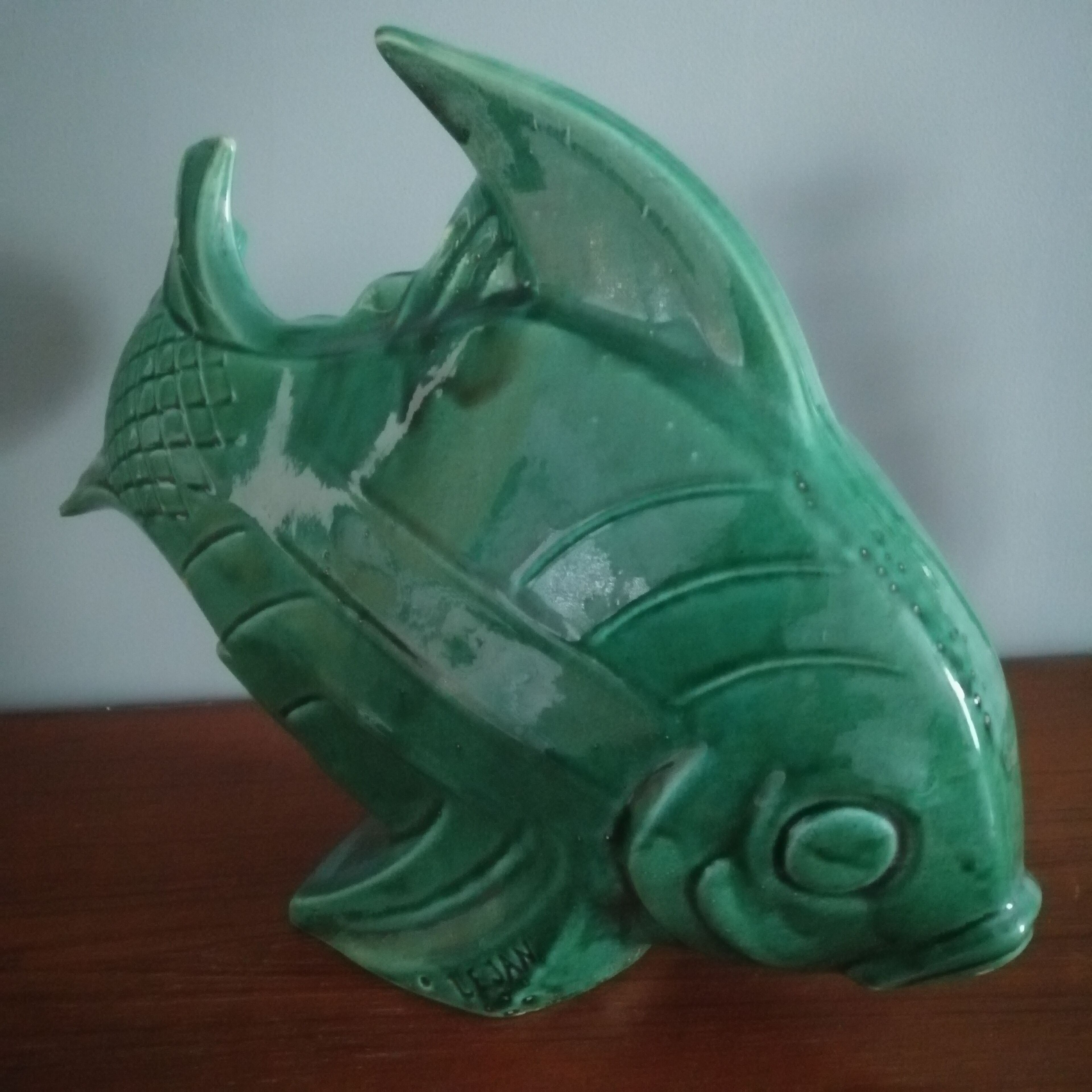 Ceramic fish signed Lejan - Art Deco