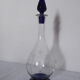 Carafe a liqueur verre taillé transparent et bleu cobalt