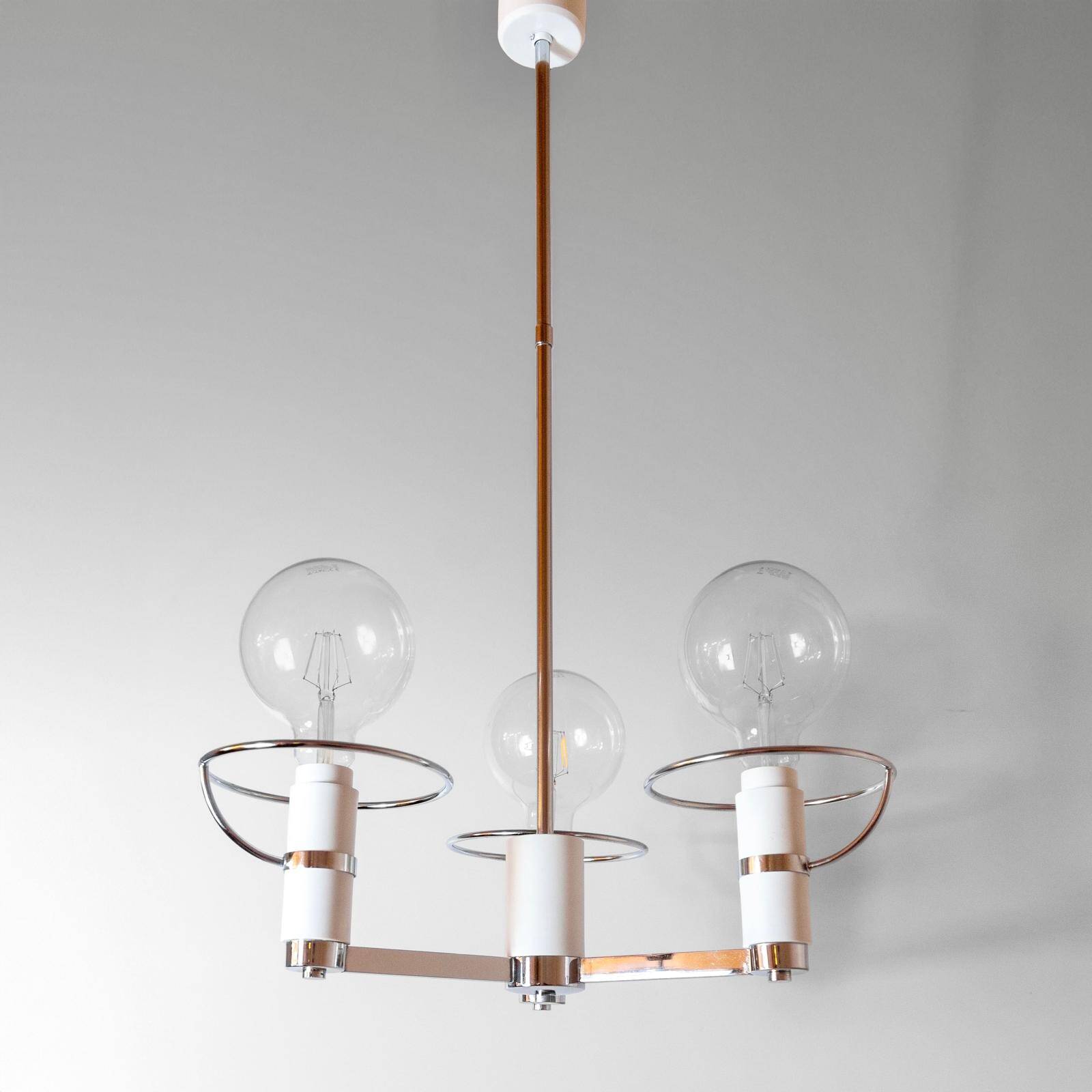 Lustre chromé Space Age, Italie, années 1970