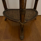 Small rattan pedestal table