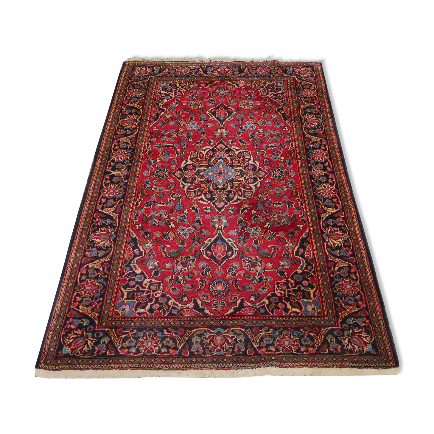 Tapis persan fait main keshan 214 x 133 cm