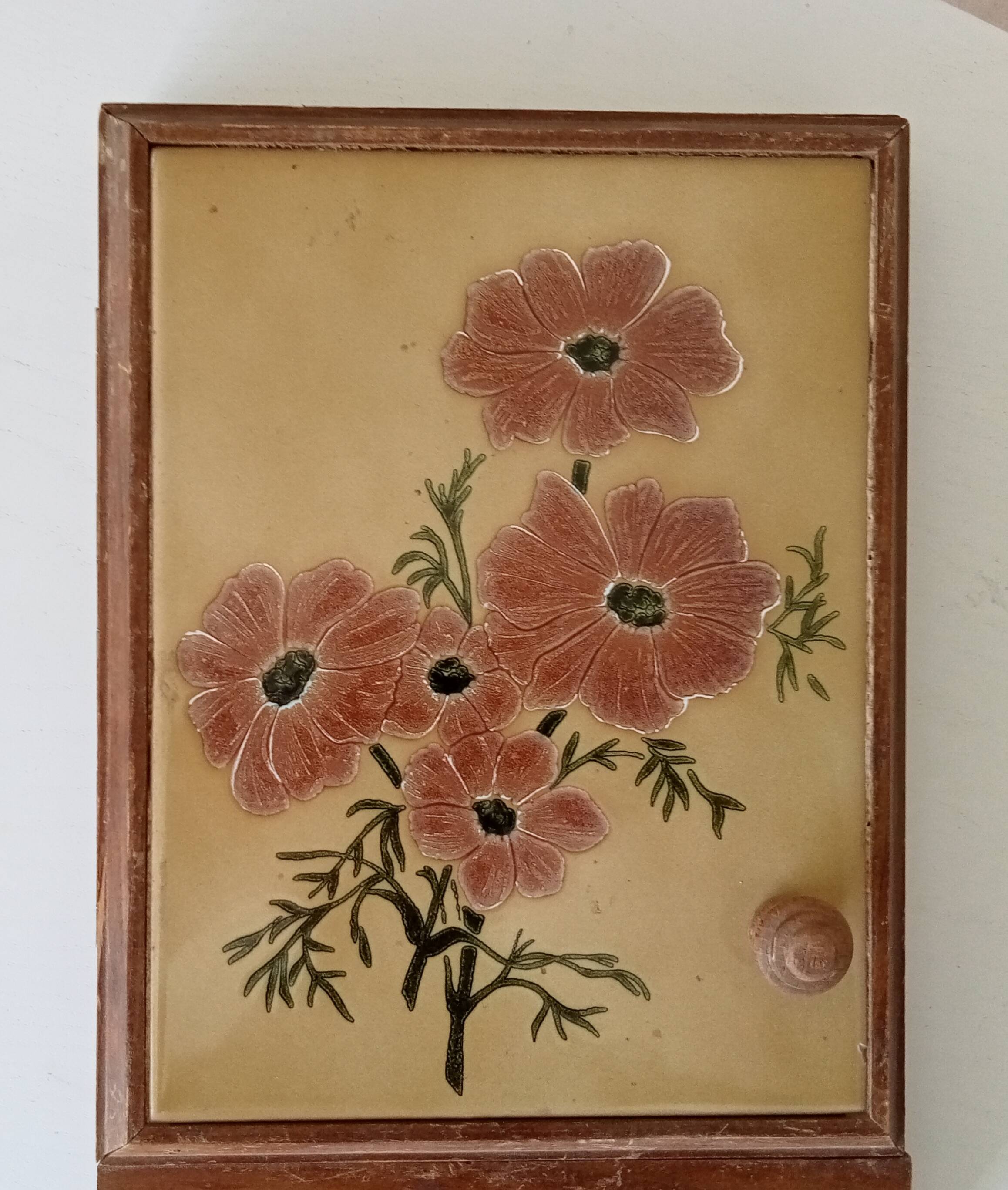 Vintage key holder wall box from the 60s/70s