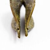 Brutalist bronze candle holder