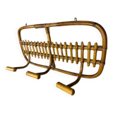 1960s Italian Rattan Coat Rack