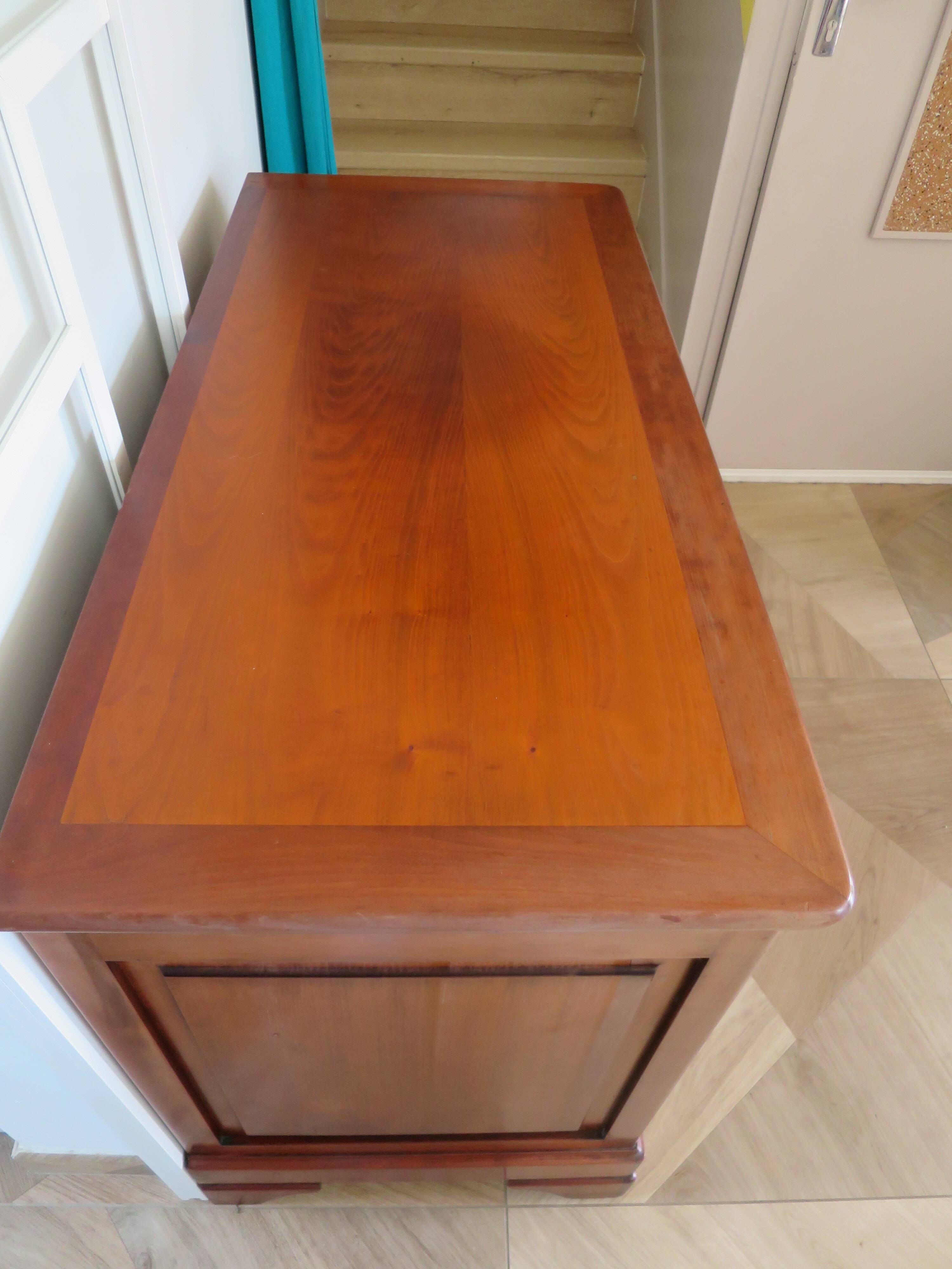 Antique - chest of drawers - 4 drawers - solid wood - cherry