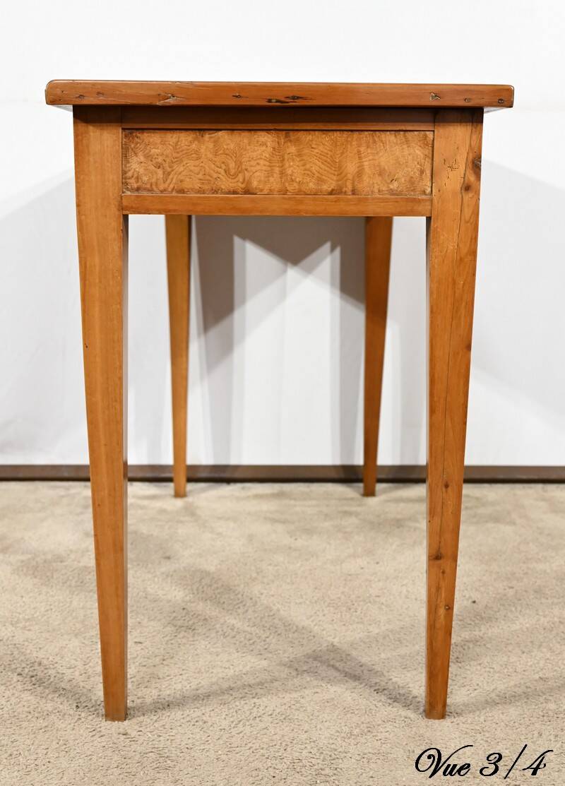 Desk Table in Ash, Mahogany and Cherry, Directoire Style – Mid-19th Century