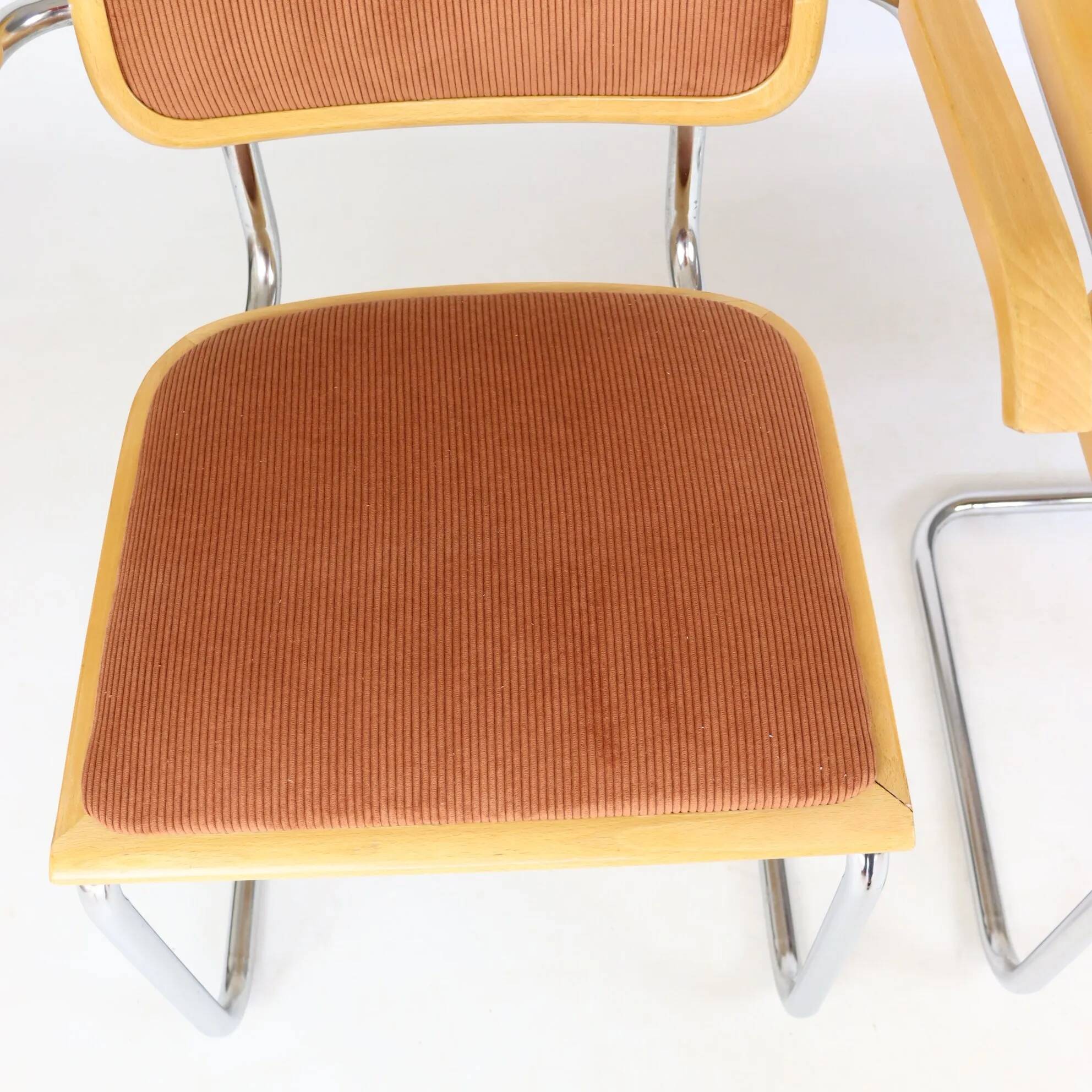 Pair of B64 corduroy chairs