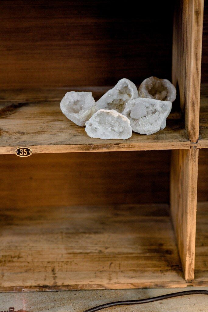 Factory locker cabinet, wood and green