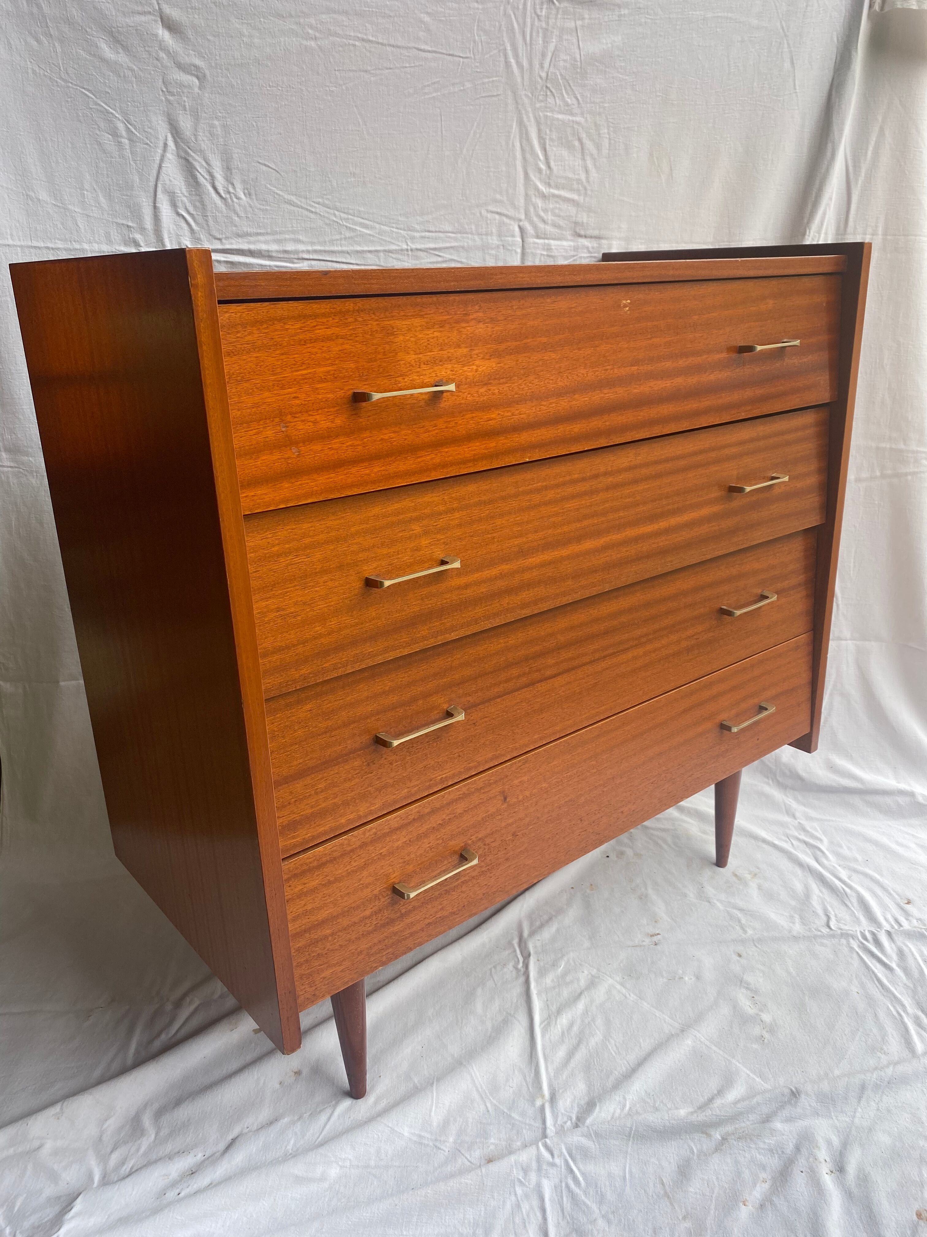 Old vintage 60's chest of drawers