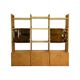 Gianluigi Gorgoni Display Unit 1970s  Fratelli Turi Bookshelf Glass Brass Briar Burl rizzo
