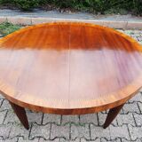 Oval table in cherry and zebrano