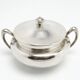 Art Nouveau sugar bowl, silver-plated brass, Norblin, Poland, 1920s