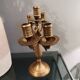 Old candlestick candelabra candle holder in brass with movable arms 5 lights