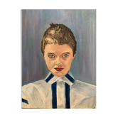 Portrait de femme huile sur isorel XXe