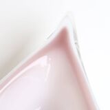 Murano empty pocket ashtray in white and pink glass, 1970s