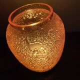 “Biches” crystal vase by Lalique – Amber