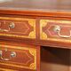 Sheraton desk restored Victorian leather