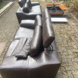 2 canapés cuir véritable fabrication italienne