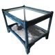 Vintage rattan and glass coffee table