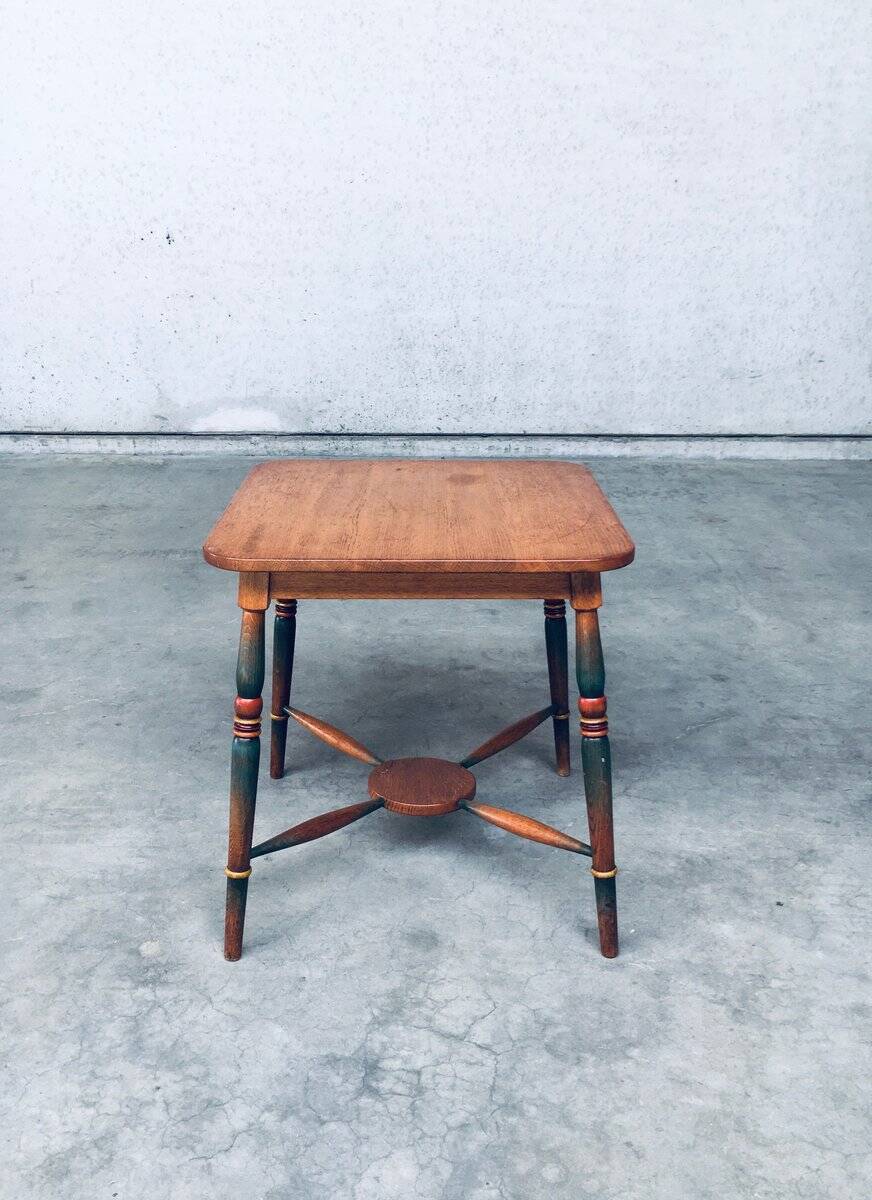 Amsterdam School Painted Side Table, Netherlands, 1920s