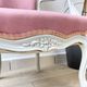Pink Louis XV style convertible armchair in weathered wood for children