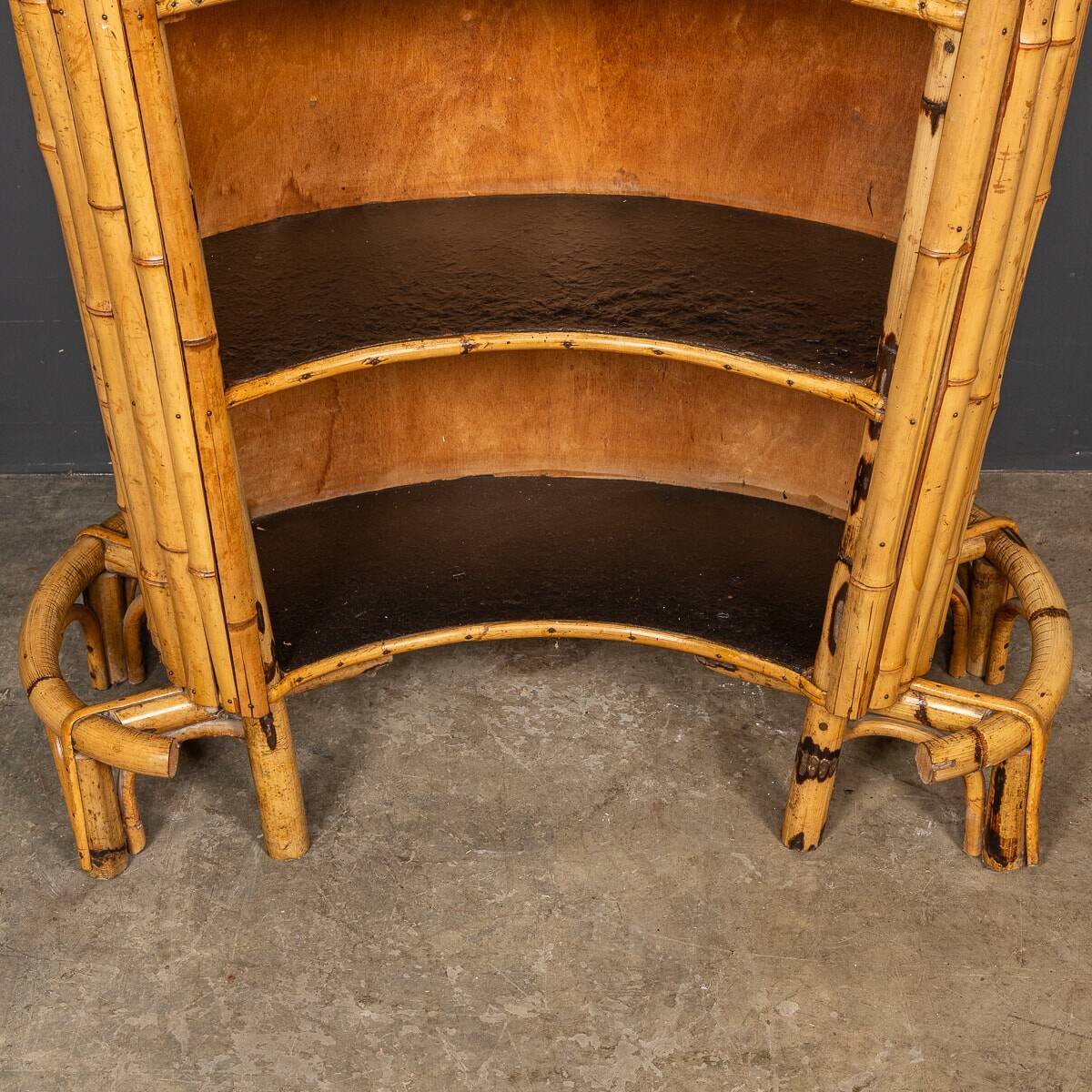20thc italian standing bamboo tiki bar c.1960