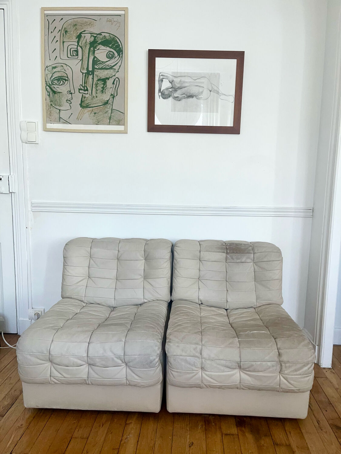 Pair of DS11 armchairs, De Sède edition, 1970.