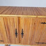 Buffet in rattan 50s