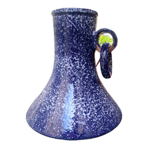 vase en terre cuite bleu