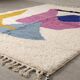 Handmade Beni Ourain Berber rug with colourful patterns 1.4/2.6 m