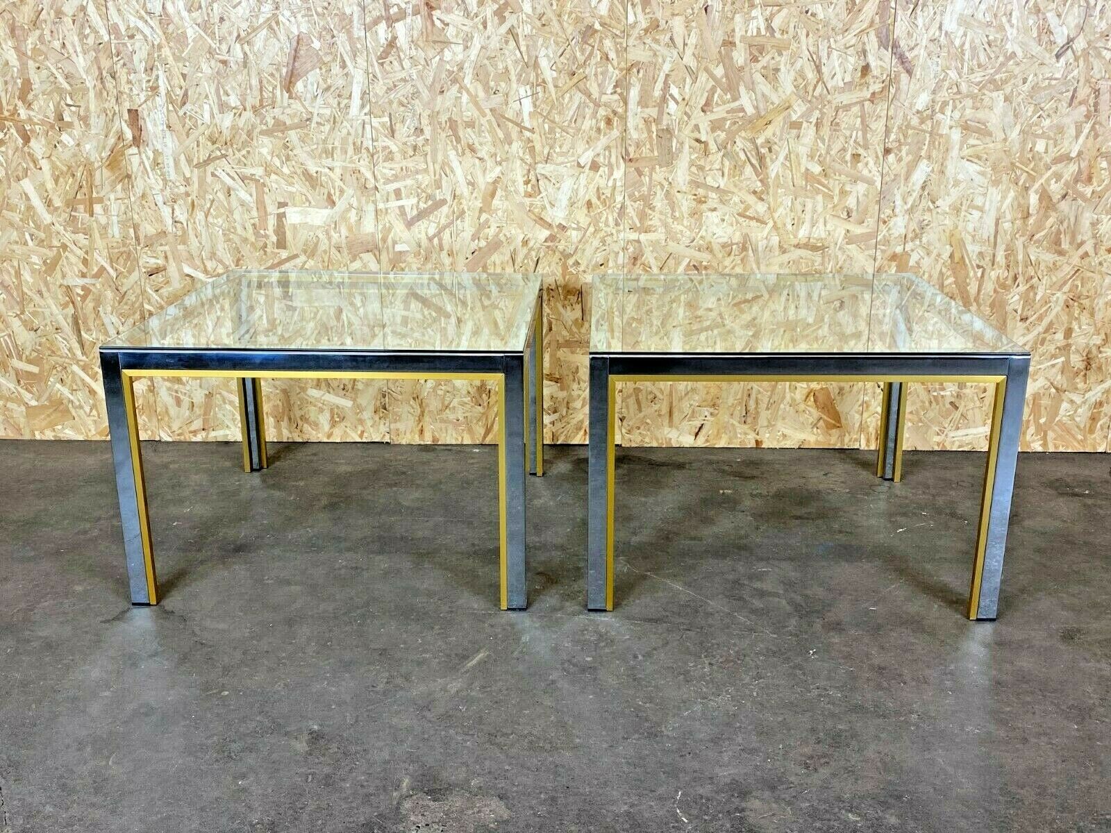 Coffees tables in chrome & brass