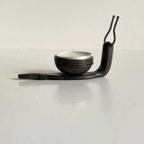 Brutalist Snail Candle Holder Vintage