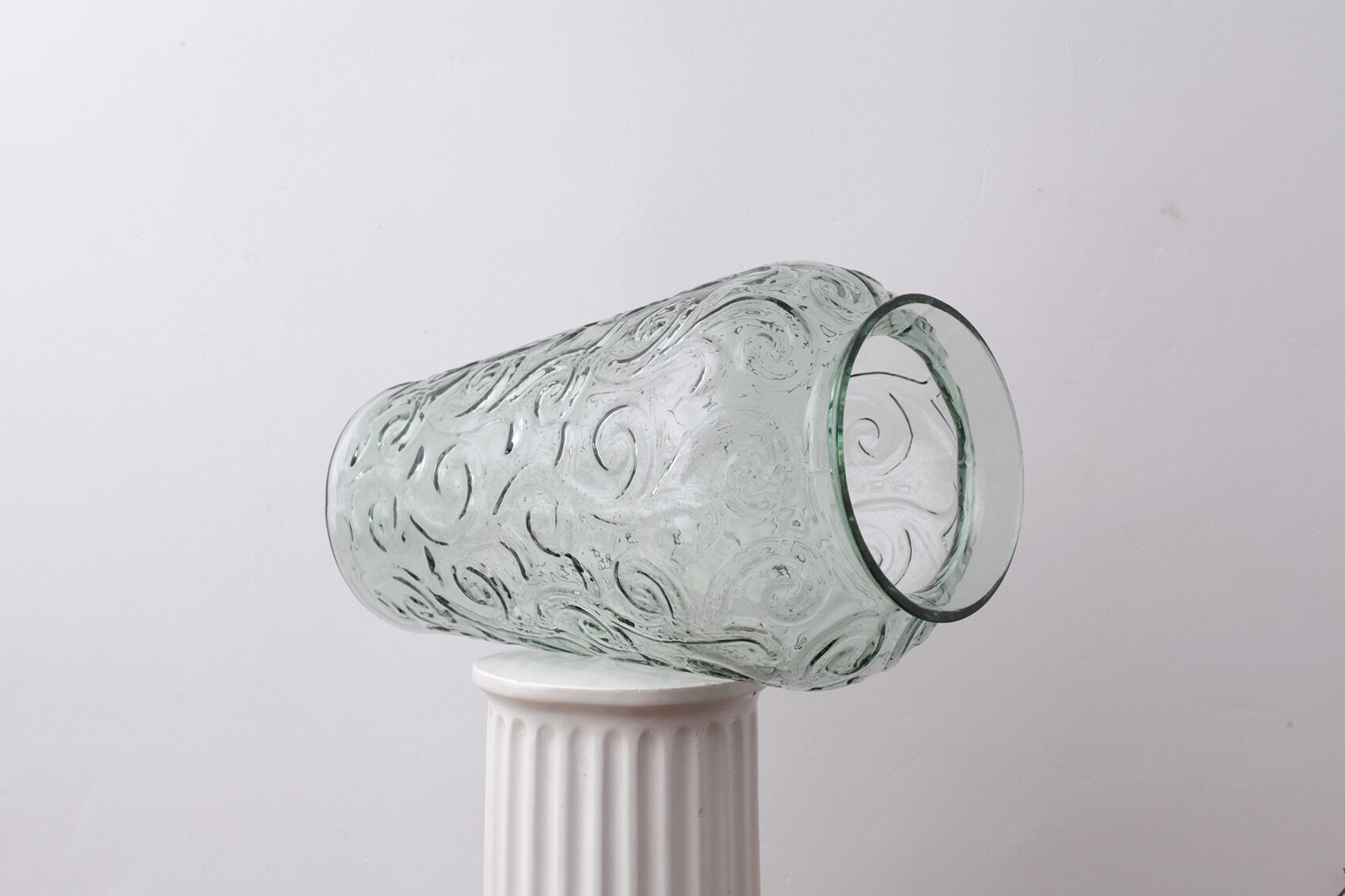 Vase carved glass 51 cm
