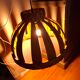Scandinavian wooden slat suspension